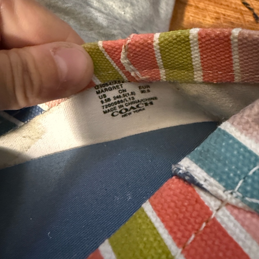 Coach Colorful Striped Espadrilles and Wristlet Set - Picture 5 of 6